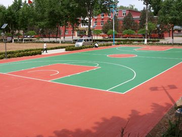 北京硅pu篮球场工程案例之南口某单位