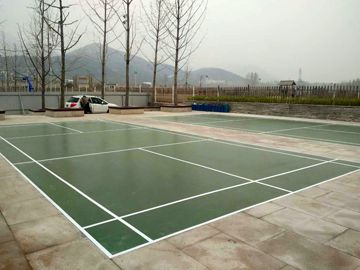 北京户外羽毛球场塑胶施工工程案例之房山规划局