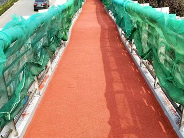 北京塑胶跑道桥面施工工程案例之密云公园过街天桥路面